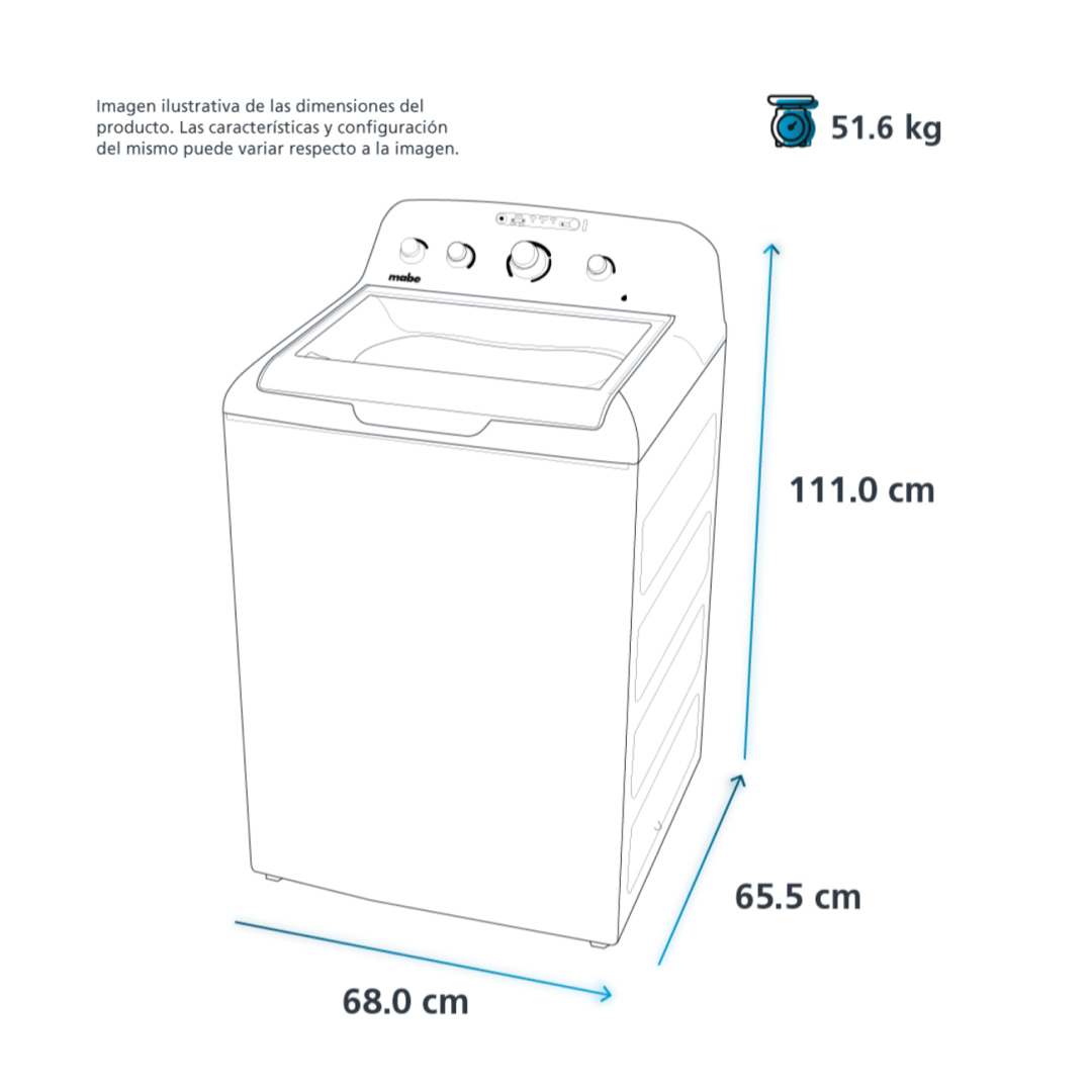 Lavadora Mabe 22 Kilos