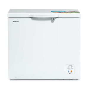 Imagen de un congelador Hisense blanco