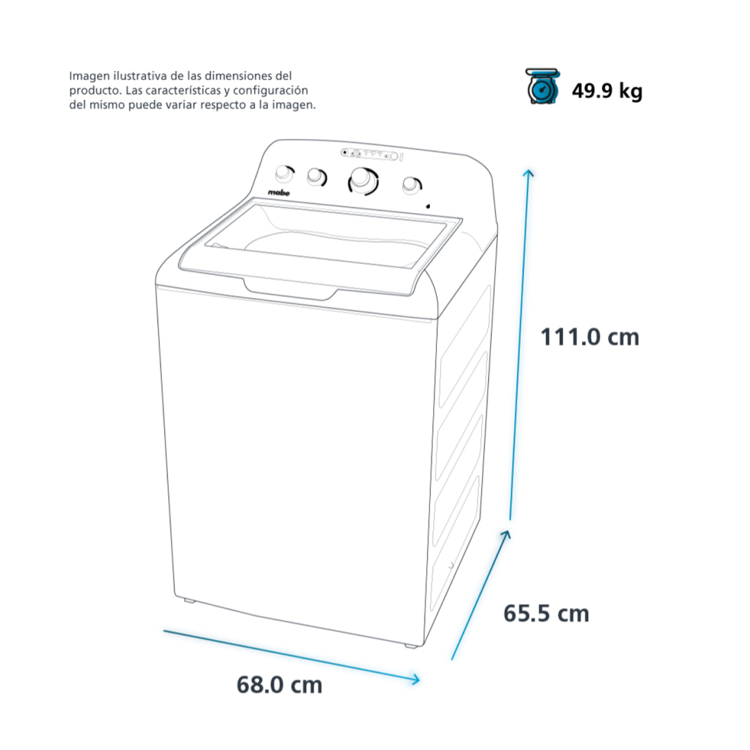 Lavadora Mabe 19 Kilos