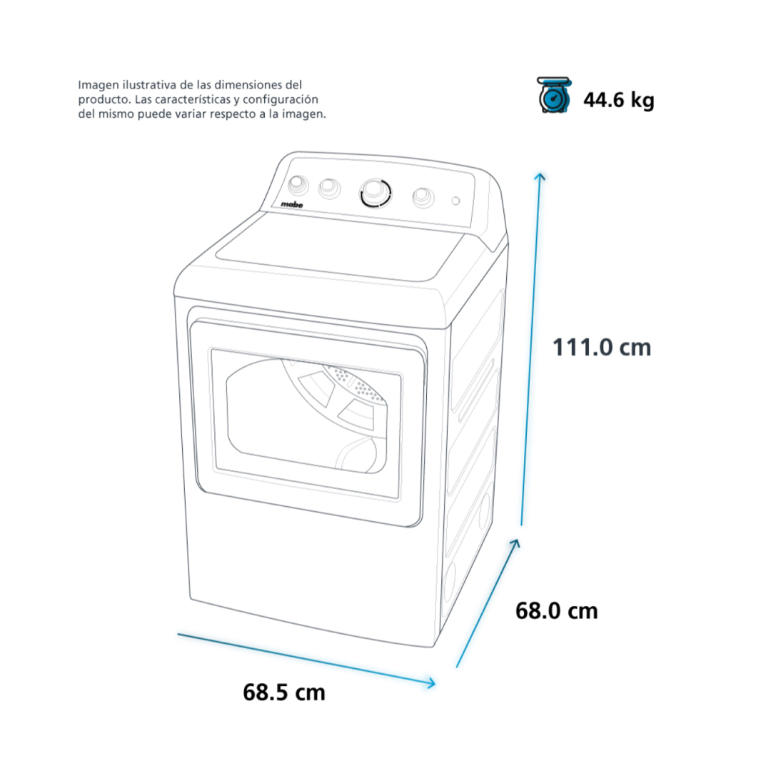 Plano de Secadora mabe 20 kg
